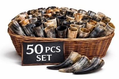 Mittelalter Wikinger Trinkhörner 100ml + 50er Set LARP Reenactment Bulk
