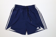 Vintage Y2K 2005 Adidas Mens Large Spell Out Running Jogging Soccer Shorts Blue