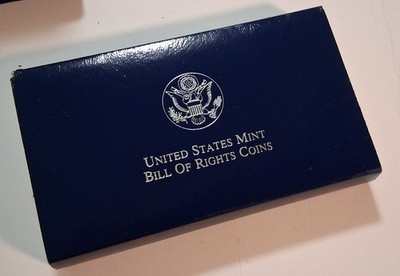 US Mint Bill of Rights 1993 Two Coin Proof Set OGP COA Silver Dollar Half Dollar