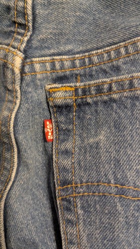 1994 Levis 501XX Jeans Mens 38x36 Denim Button Fly Made USA Straight Leg 90s 496 - Picture 8 of 9