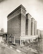 New York City Hotel Pennsylvania Manhattan Architecture Cars Vtg. Photo 20thC.