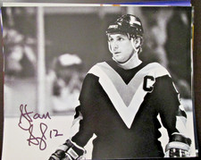 STAN SMYL SIGNED 8x10 MATTE PHOTO VANCOUVER CANUCKS  (B)
