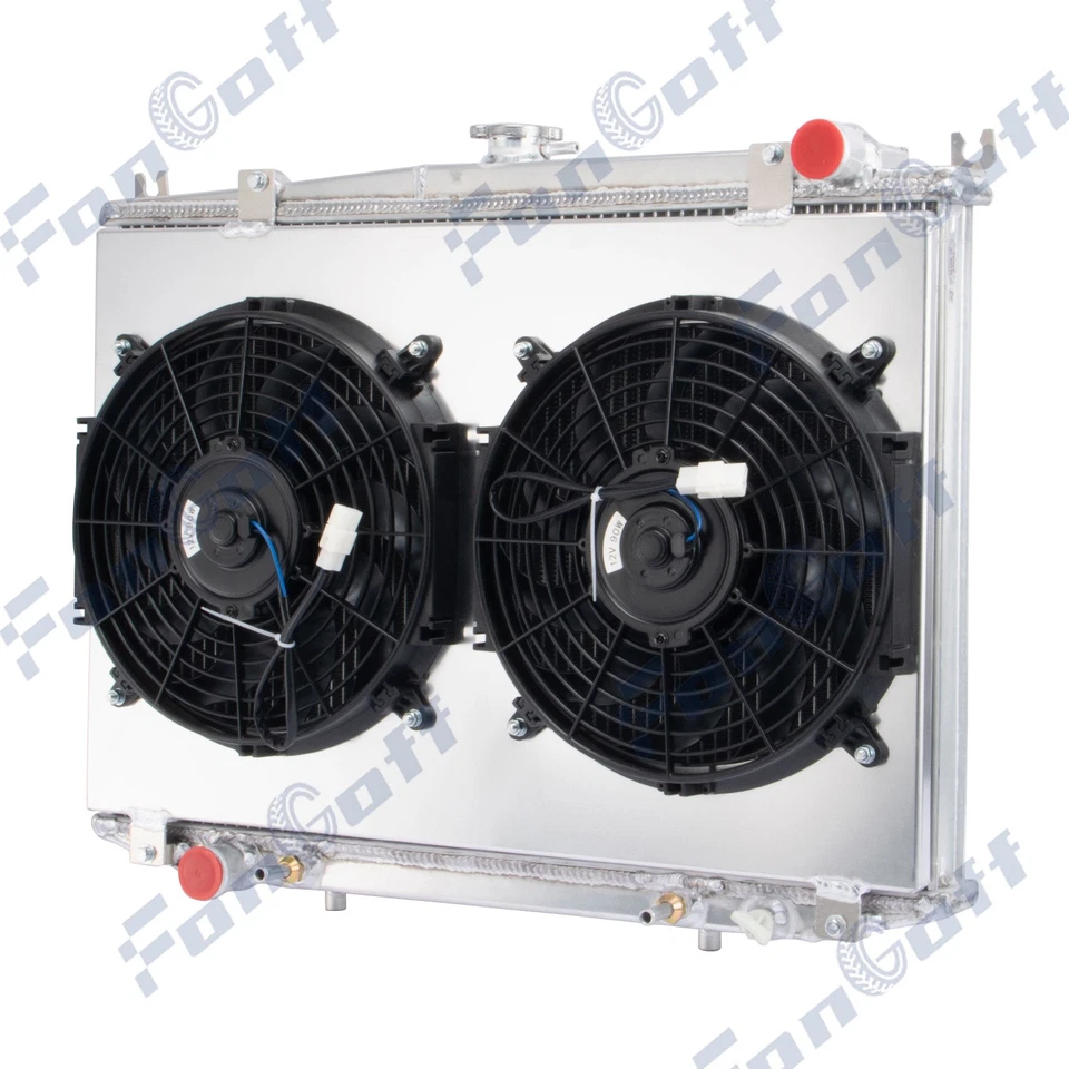 3 Row Radiator Shroud Fan For 1988-1997,95 Nissan Navara D21 2.7L TD27 Diesel AT Foto 2 de 4