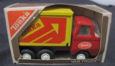  Tonka Mini Van Truck 997 With Box Metal Die Cast Yellow Red 