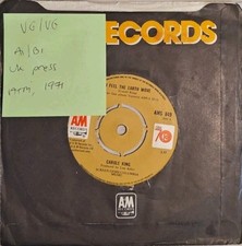 Carole King It's Too Late Vinyl Record 7" VG/VG AMS849 1971