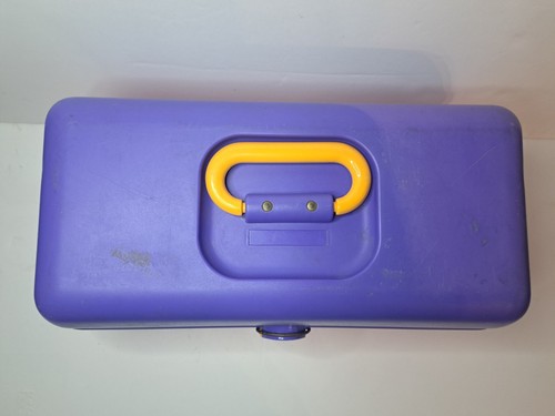 Caboodles Purple Pink Model 2635 Mirror Tray Makeup Case Vintage Retro 90s Large - Picture 3 of 13
