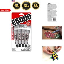 Craft Adhesive Rubber Glue Permanent Clear Dries 4 Pack