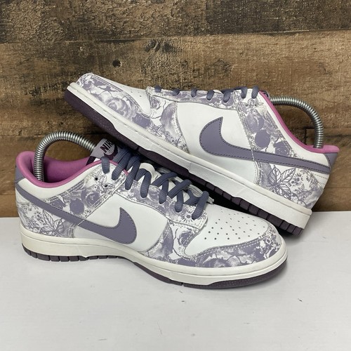 2006 Nike Dunk Low GS Floral Print Kids Size 6y / Women’s 7.5 - 309601-153 NEW!! - Picture 2 of 7