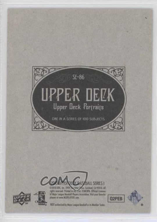 2010 Upper Deck Portraits Evan Longoria #SE-86 - Image 2 of 2