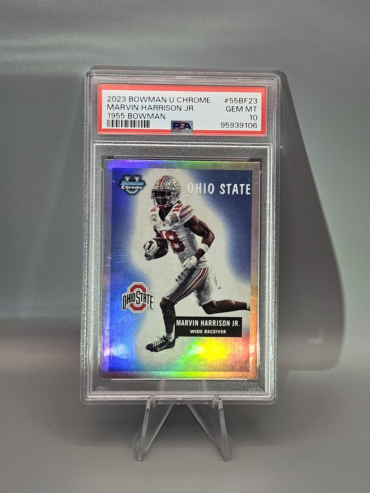PSA 10 GEM (RC) Marvin Harrison Jr 1955 Bowman Football Chrome 2023 Bowman U 🔥 