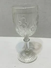 VTG Eight Iris and Herringbone Crystal Depression Glass Wine Goblet Replacement