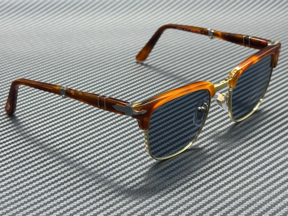 Gafas de sol plegables PERSOL PO3375S 96 56 Terra Di Siena azul unisex 52 mm Foto 3 de 4