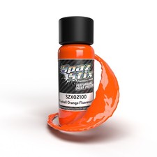 Spaz Stix Fireball Orange Fluorescent Airbrush Ready Paint 2oz Bottle SZX02100