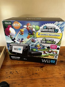 Nintendo Wii U Mario & Luigi Deluxe Set Black Console - Complete - Authentic