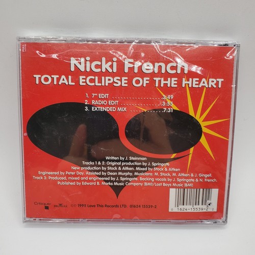 Vintage 1995 Nicki French Total Eclipse Of The Heart CD SEALED HOLE-PUNCH PROMO - Foto 2 di 4