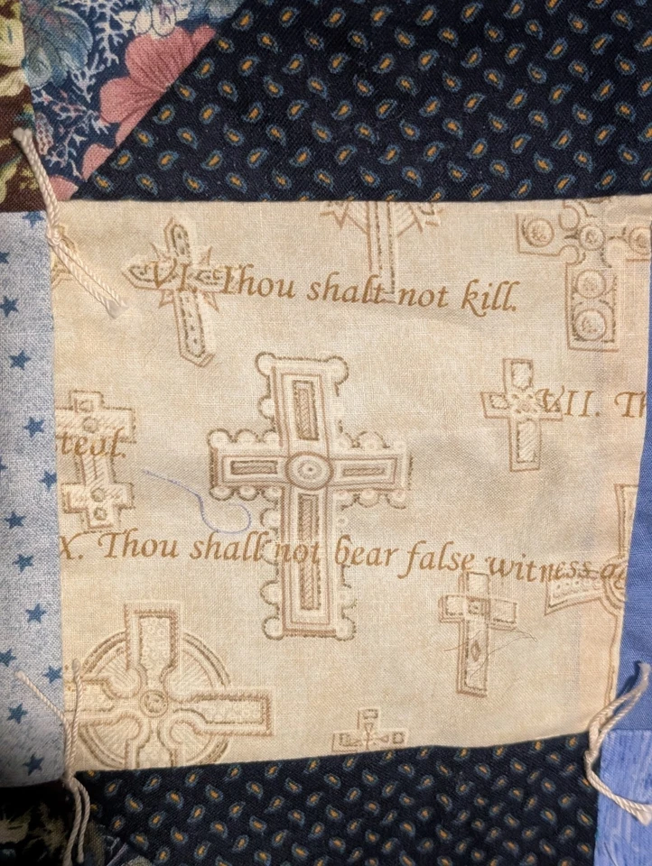 Manta acolchada hecha a mano multicolor para cuna de bebé pequeño gatito gatito gatos Foto 4 de 4