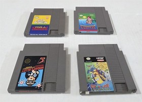 T-128 VINTAGE NINTENDO NES LOT THE SIMPSONS, HOGAN'S ALLEY, NES OPEN & MORE