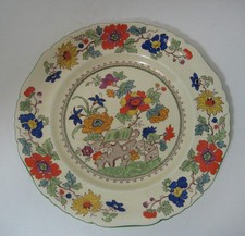 Masons Ironstone Plate Floral Design 25cm Diameter Antique