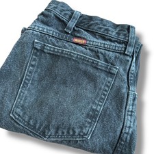 Rustler Mens Jeans W36 x L30 Black Denim Straight Leg Casual