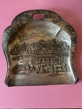 Vintage Silver Plated Japanese Butler Crumb Tray/Catcher Hammed Embossed 6?x6?SL