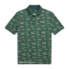 NWT Polo Ralph Lauren Scenic Row Team Size Large Mens Green AOP Shirt All Over