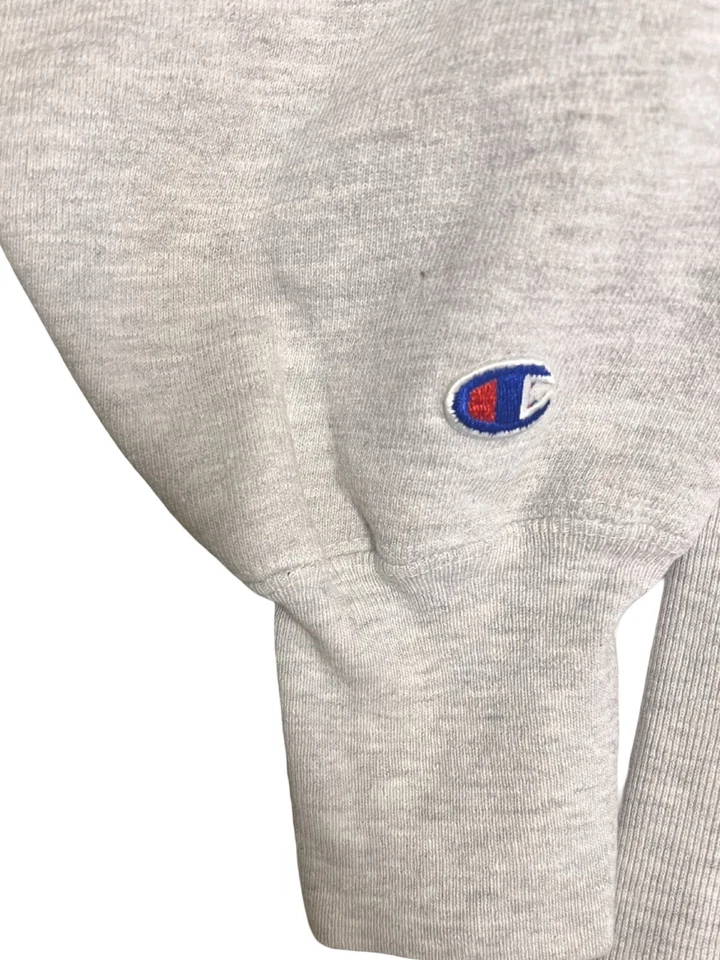 Vintage 80s 90s Champion Reverse Weave LSU Tigers Gray Hoodie Sweatshirt USA XL - Image 3 of 4