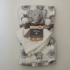 NEW Blanket  Lovey Nunu Gray Elephant Set Baby Gift  Blankets and Beyond