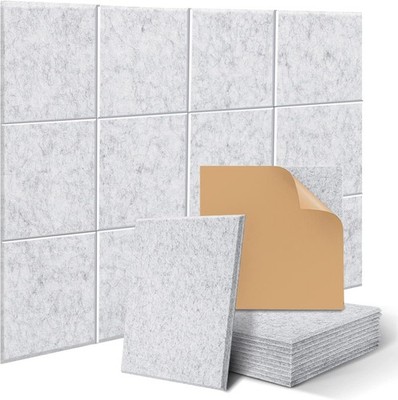12x Akustikpaneele selbstklebend quadratisch JAMELO Akustikplatten (30x30x1cm)