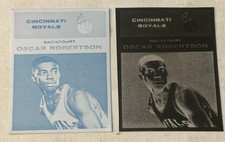 1961-62 Fleer Oscar Robertson 36 Rookie Basketball Card Printing Plate Negative