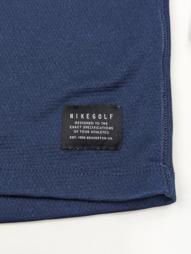 Nike Golf DriFit 1/4 Zip Lightweight Pullover Men XL Navy Blue Black Performance - Image 3 of 4