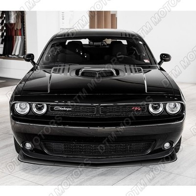 For 2015-2023 Dodge Challenger SXT Painted Black Front Bumper Lip