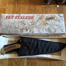 Sky Stalker 16in Knife 8.5 In bladewith Nylon Sheath wooden handle 1160