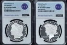 2024-S Morgan & Peace Silver Dollar 2-Coin Proof Set NGC PF70 UCAM Early Rele...