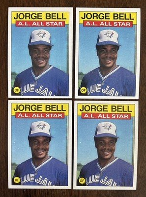 1986 Topps - All Star - GEORGE BELL #718 (4-Card LOT) - Toronto Blue Jays
