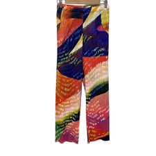 PLEATS PLEASE VOYAGER - Orange Blue Multi Women's Pants