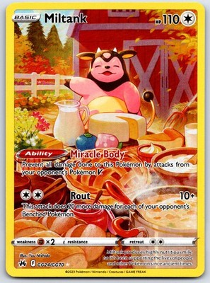 Miltank Ultra Rare Crown Zenith: Galarian Gallery Holo GG24/GG70 LP