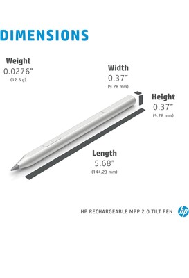 HP Rechargeable MPP 2.0 Tilt Pen for Touch Screen Devices | eBay