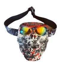 Motorcycle Goggles Skull Face Mask Shield ATV UTV XC Dirt Bike Motocross Eyewear