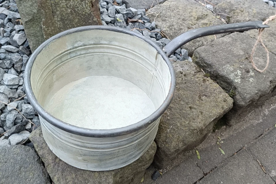 ❤Grosser  Zink - Topf  zum bepflanzen  Vintage Usedlook  antik  Deko  Pflanze  ❤ - Bild 3 von 3