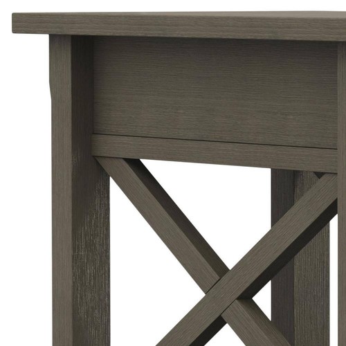 Simpli Home Side Table 24"Lx14"W Rectangle Modern Solid Wood in Farmhouse Grey - Picture 7 of 11