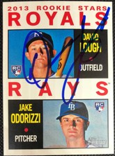 David Lough Royals 2013 Topps Heritage Signed Autographed Auto Card #408 ~ COA