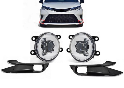 New Fits 2021-2024 Toyota Sienna XSE Right Front Bumper Fog Light Cover RH Side