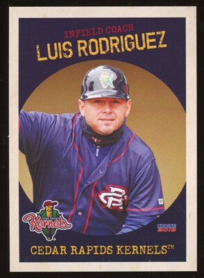 2019 Choice Cedar Rapids Kernels LUIS RODRIGUEZ RC TWINS INFIELD COACH