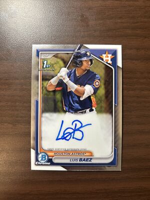 祝首位打者❗️Luis Areaez直筆サイン　MLB Auto Luis Baez 2024 Bowman Chrome AUTO AUTOGRAPH ASTROS 1ST ROOKIE #LB