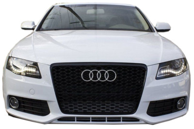 Passend Für AUDI A4 B8 2009-12 Wabengrill KühlerGrill SCHWARZ