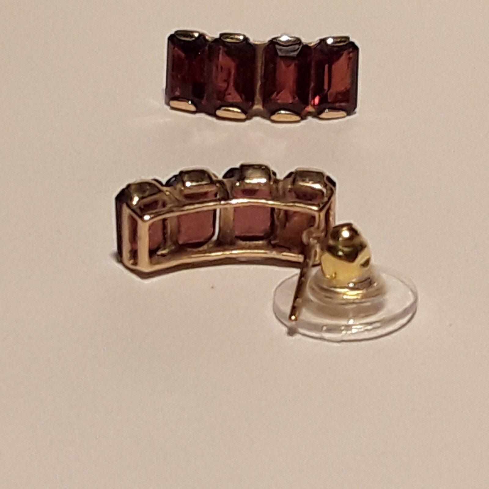Garnet Stud Earrings - image 6