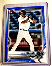 2021 Bowman Draft #BD-169- JOSE SALAS Blue Parallel SP Rookie RC #'d 74/150