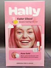 Hally Color Cloud #Rose Gold Hair Dye Kit Demi-Permanent Foaming 4-6 Weeks