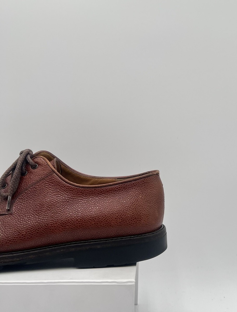 Salvatore Ferragamo Studio Brown Red Leather Oxford Lace-Up Shoes size 9.5 D Salvatore Ferragamo Studio Brown Red Leather Oxford Lace-Up  main image 4