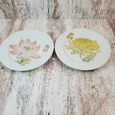 Vintage Takahashi Luncheon Plate Floral Medley San Francisco Japan Set 2 